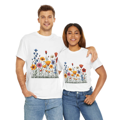 Wildflowers, Graphic T-Shirts for Women, Floral Shirt, Womens Short Sleeve, Ladies Graphic Tees #5116TTS