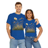 Wildflowers and White Roses, Graphic T-Shirts for Women, Floral Shirt, Womens Short Sleeve, Ladies Graphic Tees #5041TTS