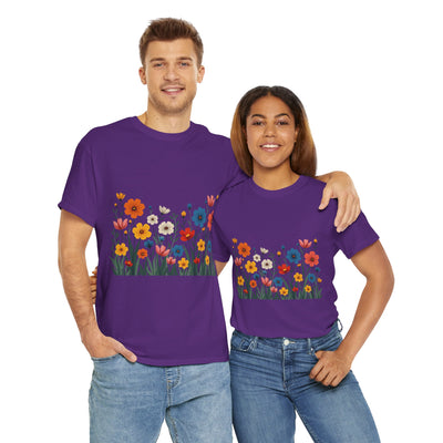 Wildflowers, Graphic T-Shirts for Women, Floral Shirt, Womens Short Sleeve, Ladies Graphic Tees #5112TTS
