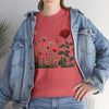 Wildflowers and a Red Rose, Graphic T-Shirts for Women, Floral Shirt, Womens Short Sleeve, Ladies Graphic Tees #5008TTS