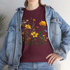 Wildflowers and a Yellow Rose, Graphic T-Shirts for Women, Floral Shirt, Womens Short Sleeve, Ladies Graphic Tees #5009TTS