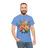 Wildflowers and Pink & Yellow Roses, Graphic T-Shirts for Women, Floral Shirt, Womens Short Sleeve, Ladies Graphic Tees #5144TTS