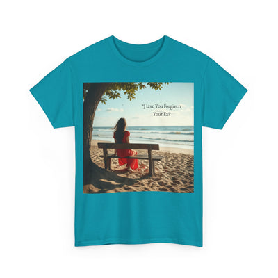 Have You Forgiven Your Ex?Woman on Bench Looking at Waves, Forgiving T-Shirt, Forgiveness, Relationship Healing Top #5002STS