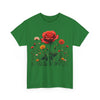Wildflowers and a Red Rose, Graphic T-Shirts for Women, Floral Shirt, Womens Short Sleeve, Ladies Graphic Tees #5007TTS