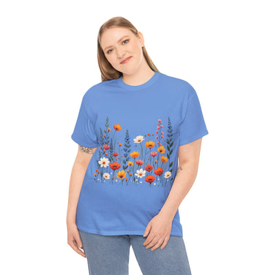 Wildflowers, Graphic T-Shirts for Women, Floral Shirt, Womens Short Sleeve, Ladies Graphic Tees #5110TTS