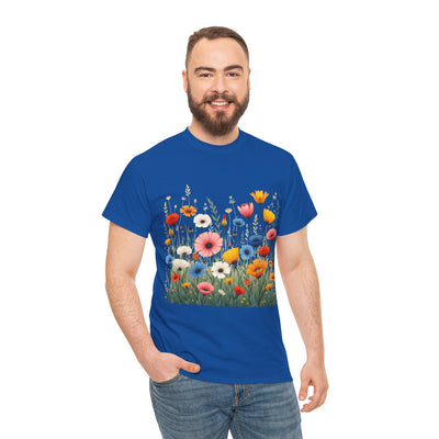 Wildflowers, Graphic T-Shirts for Women, Floral Shirt, Womens Short Sleeve, Ladies Graphic Tees #5108TTS