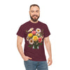 Wildflowers and Pink & Yellow Roses, Graphic T-Shirts for Women, Floral Shirt, Womens Short Sleeve, Ladies Graphic Tees #5136TTS