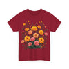 Wildflowers and Pink & Yellow Roses, Graphic T-Shirts for Women, Floral Shirt, Womens Short Sleeve, Ladies Graphic Tees #5140TTS