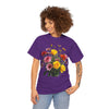 Wildflowers and Pink & Yellow Roses, Graphic T-Shirts for Women, Floral Shirt, Womens Short Sleeve, Ladies Graphic Tees #5138TTS