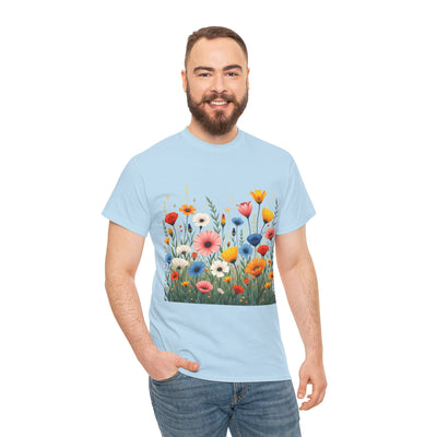 Wildflowers, Graphic T-Shirts for Women, Floral Shirt, Womens Short Sleeve, Ladies Graphic Tees #5108TTS