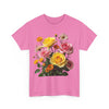 Wildflowers and Pink & Yellow Roses, Graphic T-Shirts for Women, Floral Shirt, Womens Short Sleeve, Ladies Graphic Tees #5148TTS