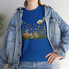 Wildflowers and White Roses, Graphic T-Shirts for Women, Floral Shirt, Womens Short Sleeve, Ladies Graphic Tees #5039TTS