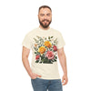 Wildflowers and Pink & Yellow Roses, Graphic T-Shirts for Women, Floral Shirt, Womens Short Sleeve, Ladies Graphic Tees #5149TTS