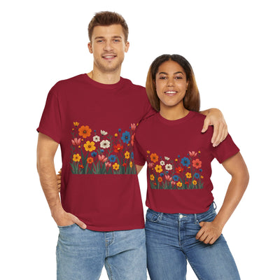Wildflowers, Graphic T-Shirts for Women, Floral Shirt, Womens Short Sleeve, Ladies Graphic Tees #5112TTS