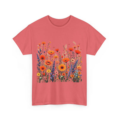Wildflowers, Graphic T-Shirts for Women, Floral Shirt, Womens Short Sleeve, Ladies Graphic Tees #5105TTS