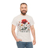 Wildflowers and a Red Rose, Graphic T-Shirts for Women, Floral Shirt, Womens Short Sleeve, Ladies Graphic Tees #5007TTS