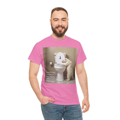 Please Put the Seat Down, Seriously, It's Not that Complicated, Polar Bear Toilet Seat Down, Seat Down Reminder Shirt #5004STS