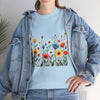 Wildflowers, Graphic T-Shirts for Women, Floral Shirt, Womens Short Sleeve, Ladies Graphic Tees #5114TTS