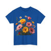 Wildflowers and Pink & Yellow Roses, Graphic T-Shirts for Women, Floral Shirt, Womens Short Sleeve, Ladies Graphic Tees #5147TTS
