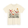 Wildflowers and Pink Roses, Graphic T-Shirts for Women, Floral Shirt, Womens Short Sleeve, Ladies Graphic Tees #5023TTS