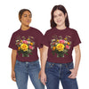 Wildflowers and Pink & Yellow Roses, Graphic T-Shirts for Women, Floral Shirt, Womens Short Sleeve, Ladies Graphic Tees #5143TTS