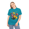Wildflowers and Pink & Yellow Roses, Graphic T-Shirts for Women, Floral Shirt, Womens Short Sleeve, Ladies Graphic Tees #5138TTS