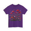 Wildflowers and Red Roses, Graphic T-Shirts for Women, Floral Shirt, Womens Short Sleeve, Ladies Graphic Tees #5035TTS