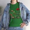 Wildflowers and a Red Rose, Graphic T-Shirts for Women, Floral Shirt, Womens Short Sleeve, Ladies Graphic Tees #5008TTS