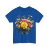 Wildflowers and Pink & Yellow Roses, Graphic T-Shirts for Women, Floral Shirt, Womens Short Sleeve, Ladies Graphic Tees #5143TTS