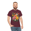 Wildflowers and Pink & Yellow Roses, Graphic T-Shirts for Women, Floral Shirt, Womens Short Sleeve, Ladies Graphic Tees #5144TTS