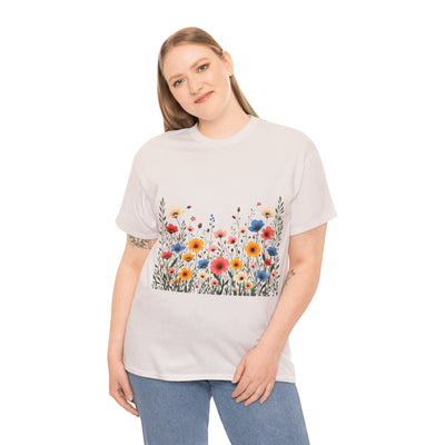 Wildflowers, Graphic T-Shirts for Women, Floral Shirt, Womens Short Sleeve, Ladies Graphic Tees #5106TTS