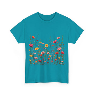Wildflowers, Graphic T-Shirts for Women, Floral Shirt, Womens Short Sleeve, Ladies Graphic Tees #5103TTS