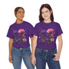 Wildflowers and Pink/Violet Roses, Graphic T-Shirts for Women, Floral Shirt, Womens Short Sleeve, Ladies Graphic Tees #5101TTS