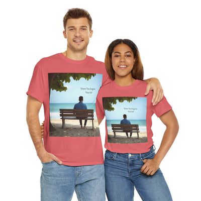 Have You Forgiven Your Ex?Man on Bench Looking at Waves, Forgiving T-Shirt, Forgiveness, Relationship Healing Top #5005STS