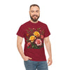 Wildflowers and Pink & Yellow Roses, Graphic T-Shirts for Women, Floral Shirt, Womens Short Sleeve, Ladies Graphic Tees #5149TTS