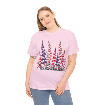 Wildflowers, Graphic T-Shirts for Women, Floral Shirt, Womens Short Sleeve, Ladies Graphic Tees #5118TTS