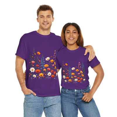 Wildflowers, Graphic T-Shirts for Women, Floral Shirt, Womens Short Sleeve, Ladies Graphic Tees #5110TTS