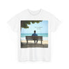 Have You Forgiven Your Ex?  Man on Bench Looking at Waves, Forgiving T-Shirt, Forgiveness, Relationship Healing Top #5005STS