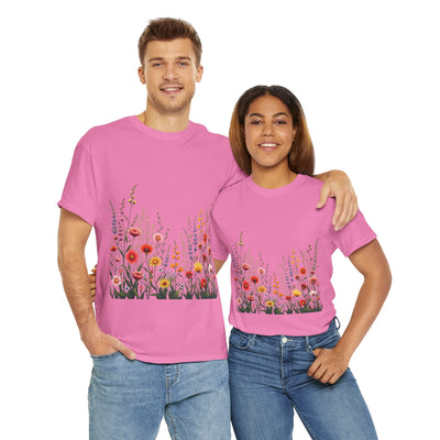 Wildflowers, Graphic T-Shirts for Women, Floral Shirt, Womens Short Sleeve, Ladies Graphic Tees #5104TTS