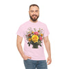 Wildflowers and Pink & Yellow Roses, Graphic T-Shirts for Women, Floral Shirt, Womens Short Sleeve, Ladies Graphic Tees #5143TTS