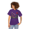 Wildflowers and a Red Rose, Graphic T-Shirts for Women, Floral Shirt, Womens Short Sleeve, Ladies Graphic Tees #5008TTS