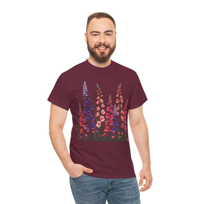 Wildflowers, Graphic T-Shirts for Women, Floral Shirt, Womens Short Sleeve, Ladies Graphic Tees #5118TTS