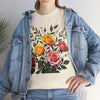 Wildflowers and Pink & Yellow Roses, Graphic T-Shirts for Women, Floral Shirt, Womens Short Sleeve, Ladies Graphic Tees #5149TTS