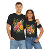 Wildflowers and Pink & Yellow Roses, Graphic T-Shirts for Women, Floral Shirt, Womens Short Sleeve, Ladies Graphic Tees #5144TTS