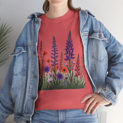 Wildflowers, Graphic T-Shirts for Women, Floral Shirt, Womens Short Sleeve, Ladies Graphic Tees #5125TTS