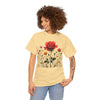 Wildflowers and a Red Rose, Graphic T-Shirts for Women, Floral Shirt, Womens Short Sleeve, Ladies Graphic Tees #5007TTS