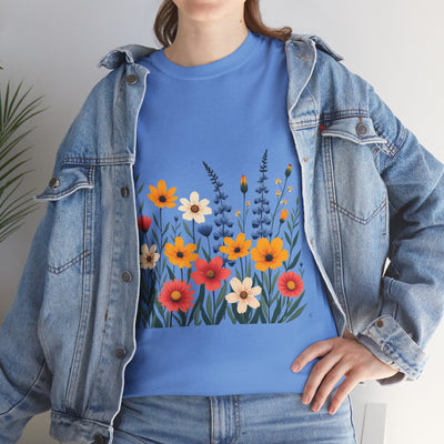 Wildflowers, Graphic T-Shirts for Women, Floral Shirt, Womens Short Sleeve, Ladies Graphic Tees #5111TTS