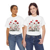 Wildflowers and Red Roses, Graphic T-Shirts for Women, Floral Shirt, Womens Short Sleeve, Ladies Graphic Tees #5035TTS