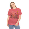Wildflowers and Pink Roses, Graphic T-Shirts for Women, Floral Shirt, Womens Short Sleeve, Ladies Graphic Tees #5023TTS