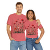 Wildflowers and Red Roses, Graphic T-Shirts for Women, Floral Shirt, Womens Short Sleeve, Ladies Graphic Tees #5035TTS